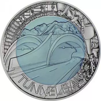 25 Euro Silber/Niob Gedenkmünze "Tunnelbau" 2012
