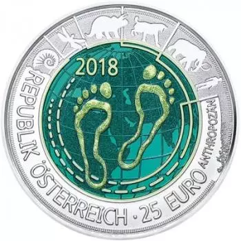 25 Euro Silber/Niob Gedenkmünze "Anthropozän" 2018