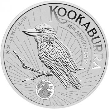 Preview: Australien Kookaburra 35 TH Anniversary 1 oz Silber 2025 BU