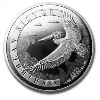 Barbados 1 $ Dollar Caribean Pelican Silver 1 Oz karibischer Pelikan Silber 2021BU (2)