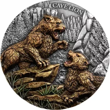 Liberia Megafauna (1) Cave Lion Höhlenlöwe 2 oz Silver 2026 Ultra High Relief