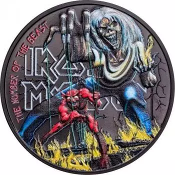 Cook Islands - Iron Maiden - The Number of the Beast 2022 Silver 1 oz Silber
