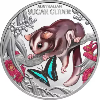 Niue - Baby Sugar Glider - Baby-Kurzkopfgleitbeutler 1oz Silver 2026 PP Silber