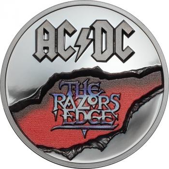 Preview: Cook Islands 10 $ - 2 Oz Silber - AC/DC "The Razors Edge" - 2019