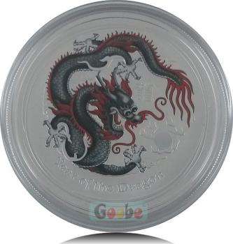 Preview: Australien Lunar II "Year of the Dragon" 2012 in Farbe/colored schwarz,rot