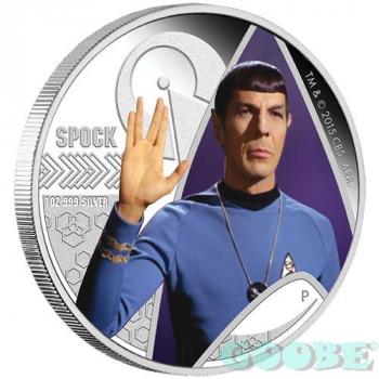 Preview: Tuvalu Star Trek Enterprise "Mr. Spock"1 oz Silber 2015