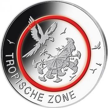 Preview: 5 Euro "Tropische Zone" "F" Stempelglanz 2017 in Kapsel