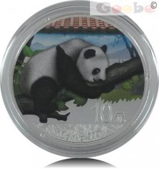 Preview: China Panda 30g Silber 2016 farbig