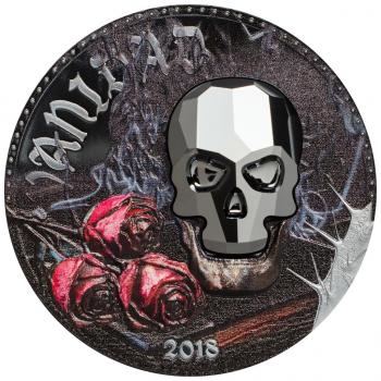 Preview: Equatorial Guinea Crystal Skull Vanidad Vanity 1 oz Silver 2018 Silver