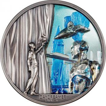 Preview: Palau - Daydreamer - Future 2 oz Silver Antique finish 2022 Silber