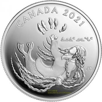 Preview: Kanada 20 Dollar Generations (1) Inuit Nunangat 1 Oz Silver PP 2021 Canada