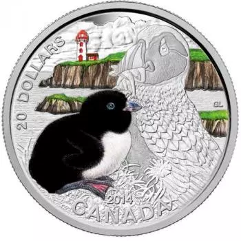 Kanada 20 Dollar "Baby Animals -Atlantic Puffin" 2014
