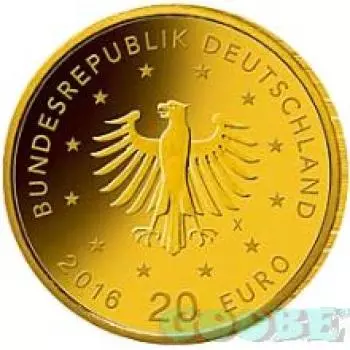 BRD -Serie "Heimische Vögel" - Nachtigall 20 Euro Goldmünze 2016