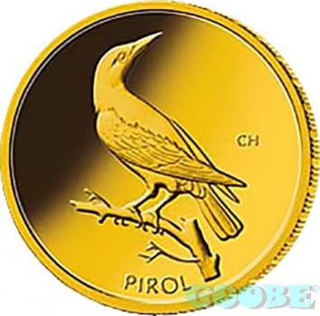 Preview: BRD - Serie "Heimische Vögel" - Pirol Pb. "D" 20 Euro Goldmünze 2017