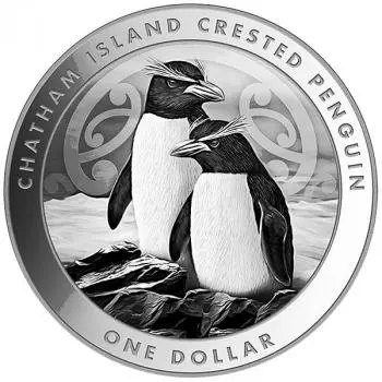 Schopfpinguin "Chatham Island Crested Penguin" 1 Oz Silber 2020