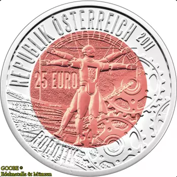 25 Euro Silber/Niob Gedenkmünze "Robotik" 2011