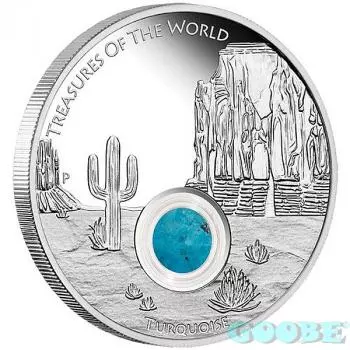 Australien "Treasures of the World - North America" 1 oz Silver 2015 Silber