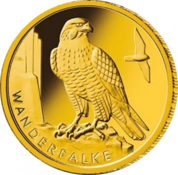 Preview: BRD Serie Heimische Vögel Wanderfalke Pb A 20 Euro Goldmünze 2019