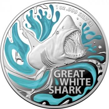 Preview: Australien Weißer Hai 1 oz Silber 2022 PP Silver