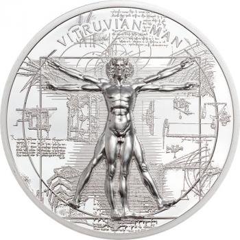 Preview: Cook Island - 5 CID X Ray Vitruvian Man 1 Oz Silber 2021