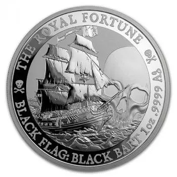 Tuvalu - Serie Black Flag "The Royal Fortune" (2) 1 Oz Silber 2020 inkl. Kapsel