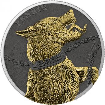 Preview: Germania Beasts Fenrir 2 x 1 oz Silver BU 2022 Silber (2) gilded Edition