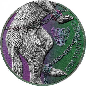 Preview: Germania Beasts Fenrir Ultra Double High Relief 2 oz Silver BU 2022 Silber (2)