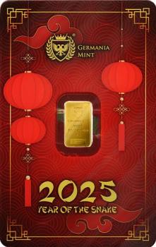 Preview: Germania Mint - Year of the Snake - Goldbarren 1 Gramm