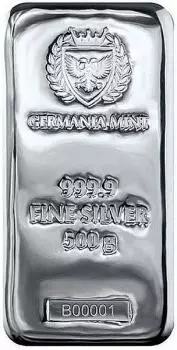 Silberbarren 500 Gramm Germania Mint Silver Cast Bar