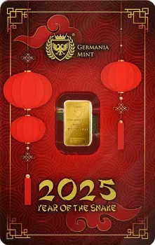 Germania Mint - Year of the Snake - Goldbarren 1 Gramm