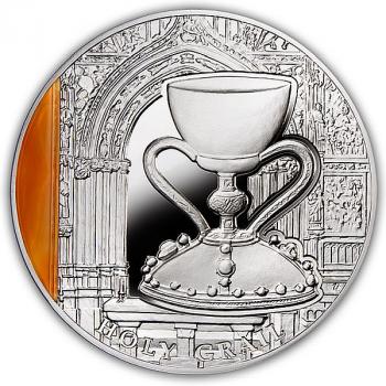 Preview: Niue - Heiliger Gral 2 oz Silber 2013 - Achat Veredelung