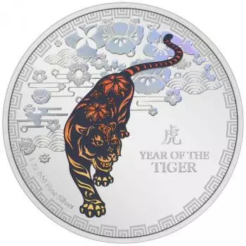 Lunar III Year of the Tiger 1 Oz Silver 2022 Silber PP