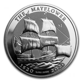 Preview: BVI British Virgin Islands "400th Anniversary Mayflower" 1 oz Silber 2020