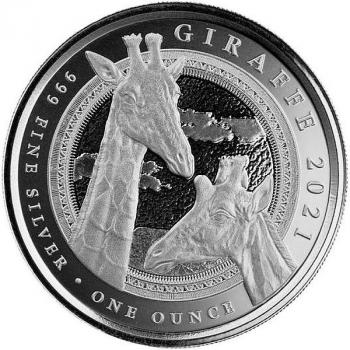 Preview: Guinea Giraffe 1 oz Silver 2021 Silber