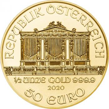 Preview: Wiener Philharmoniker 1/2 Unze Feingold (999.9) Jahrgang 2020