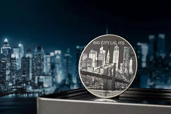 Cook Islands - Big City Lights - New York 1 oz Silver 2022 PP Silber