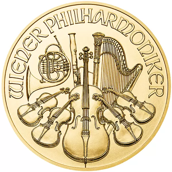 Wiener Philharmoniker 1/10 Unze Feingold (999.9) Jahrgang 2020