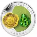 Kanada - Wasserlilie & Leopardenfrosch - Muranoglas - Silber 1 oz 2014